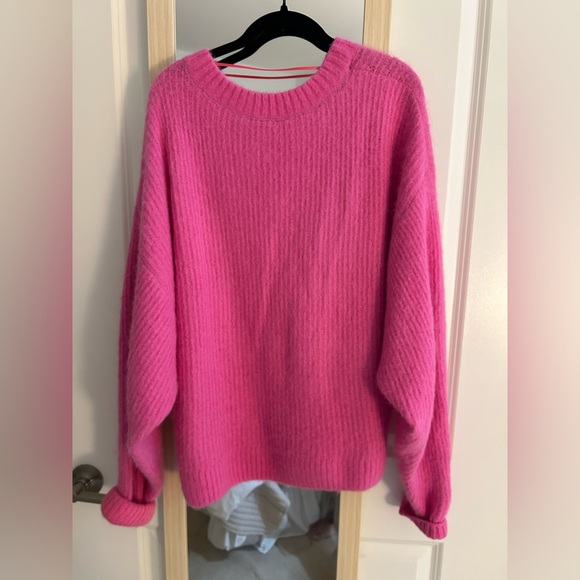 Free People Hot Pink Alpaca Sweater - Picture 4 of 6